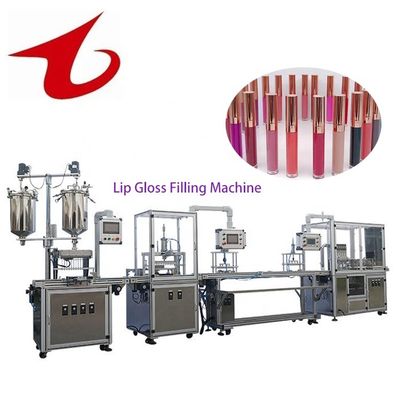 quality Small Volume 20L Cosmetic Cosmetic Tube Lip Gloss Viscous Liquid Filling Machine factory